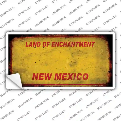 New Mexico Rusty Blank Novelty Sticker Decal