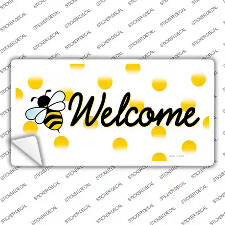 Welcome Bee Novelty Sticker Decal
