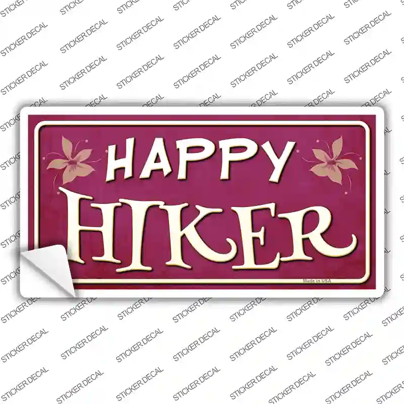 Happy Hiker Novelty Sticker Decal