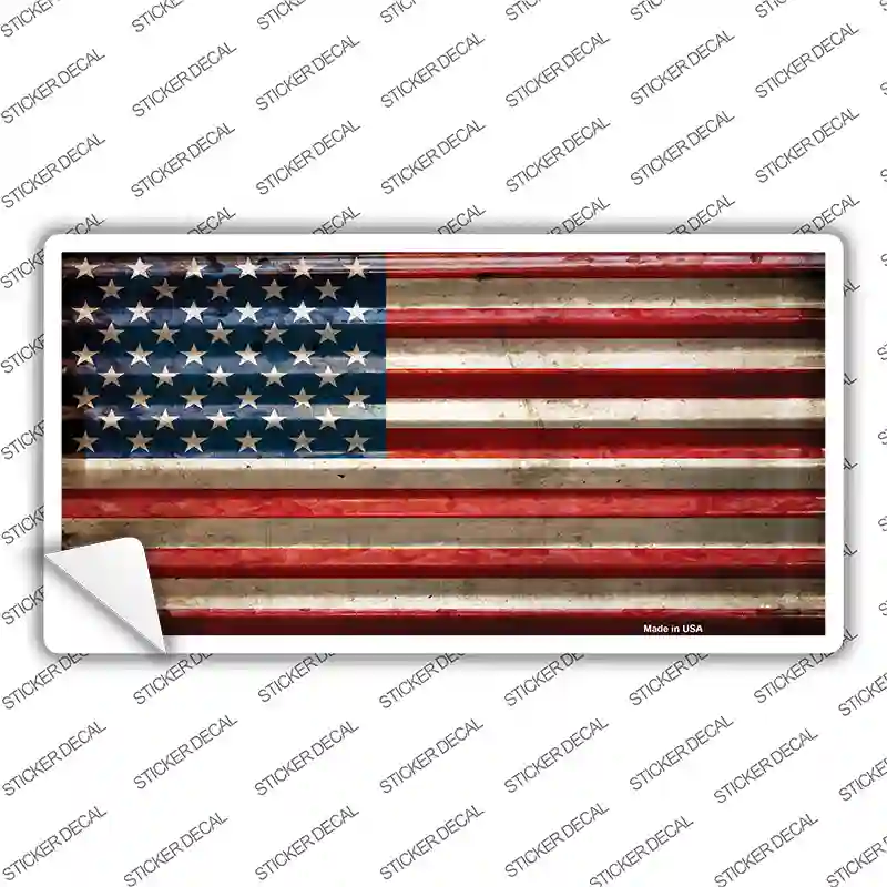 American Flag Corrugated Effect Novelty Sticker Decal