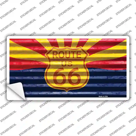 Route 66 Arizona Flag Novelty Sticker Decal
