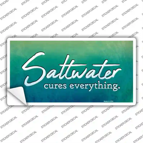 Saltwater Cures Everything Novelty Sticker Decal