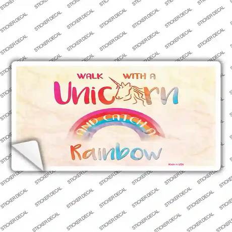 Walk with a Unicorn Novelty Sticker Decal