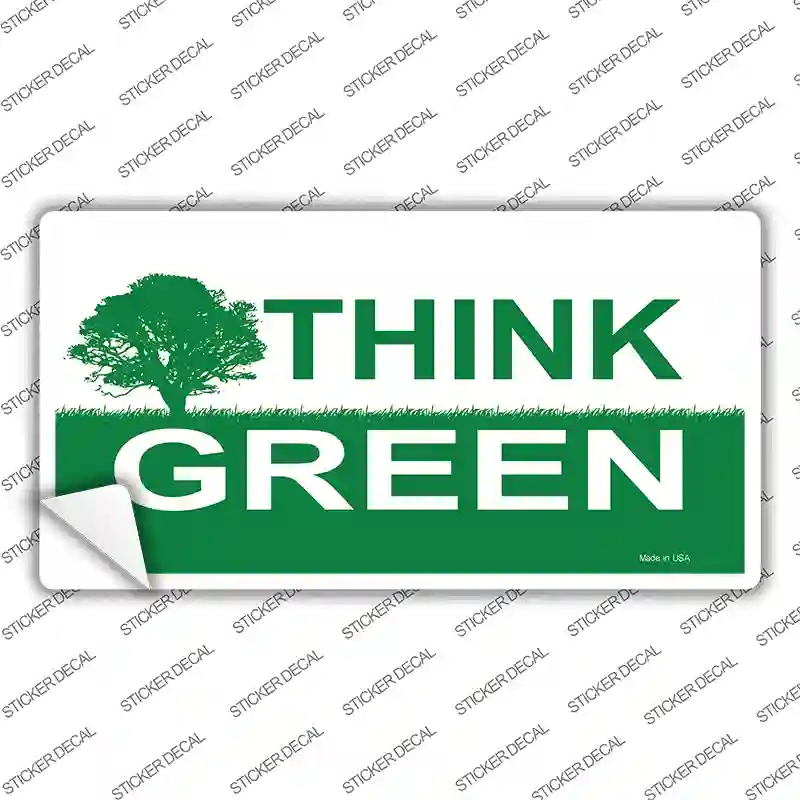 Think Green Novelty Sticker Decal