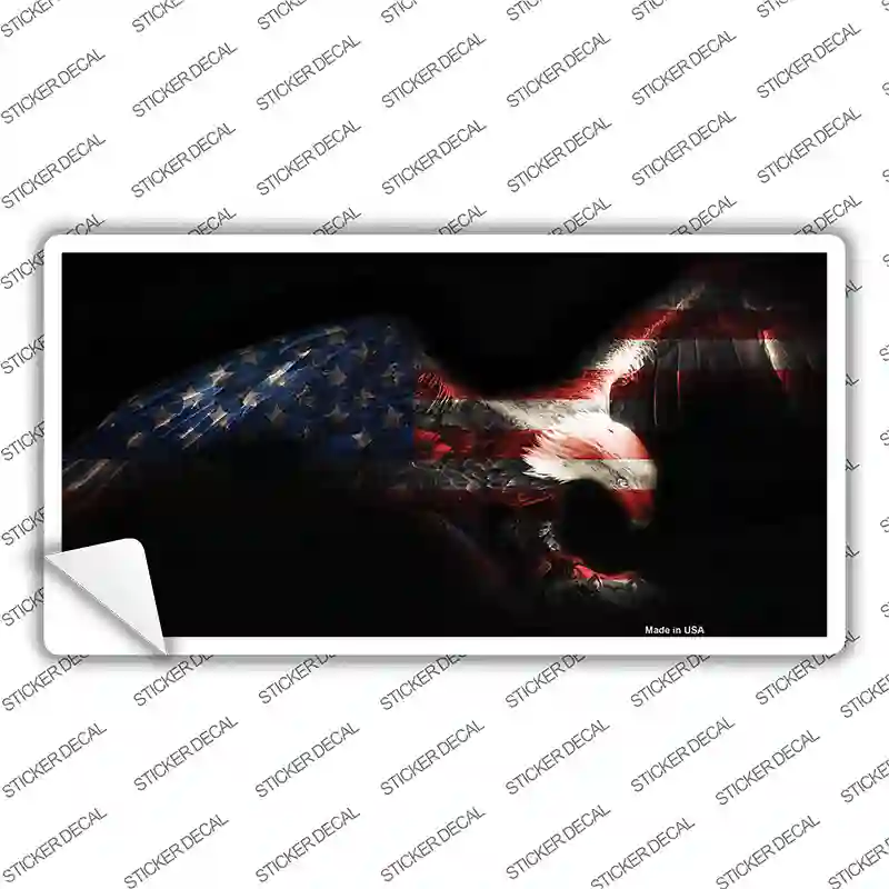 Eagle American Flag Novelty Sticker Decal