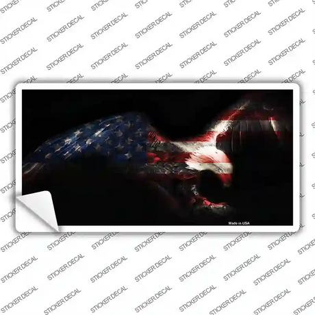 Eagle American Flag Novelty Sticker Decal