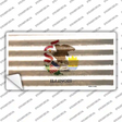 Illinois Corrugated Flag Novelty Sticker Decal