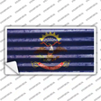 North Dakota Corrugated Flag Novelty Sticker Decal