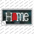 Alabama Home State Outline Novelty Sticker Decal