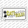 Cats Rule Novelty Sticker Decal