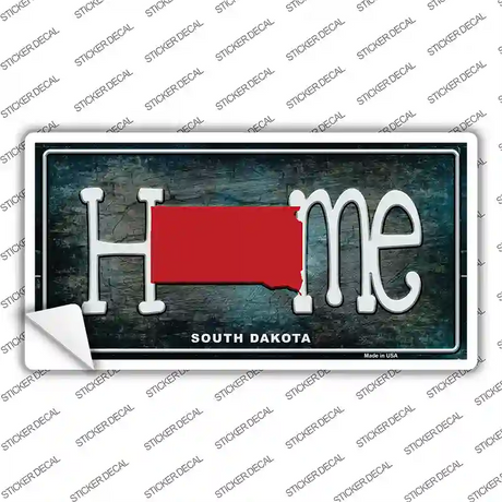 South Dakota Home State Outline Novelty Sticker Decal