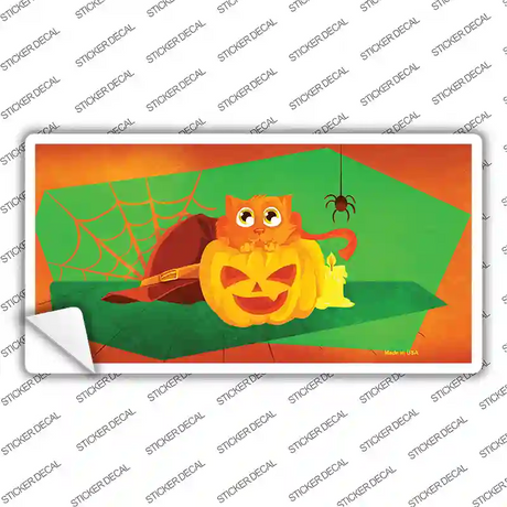 Pumpkin Kitty Novelty Sticker Decal