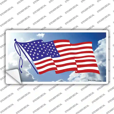 American Flag Cloud Novelty Sticker Decal
