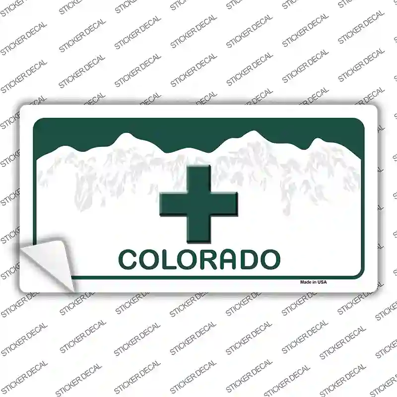 Marijuana Cross Colorado Novelty Sticker Decal