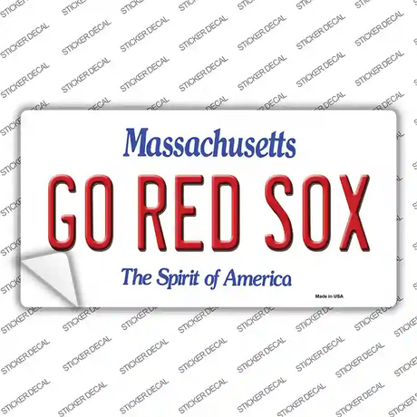 Go Red Sox Massachusetts Novelty Sticker Decal