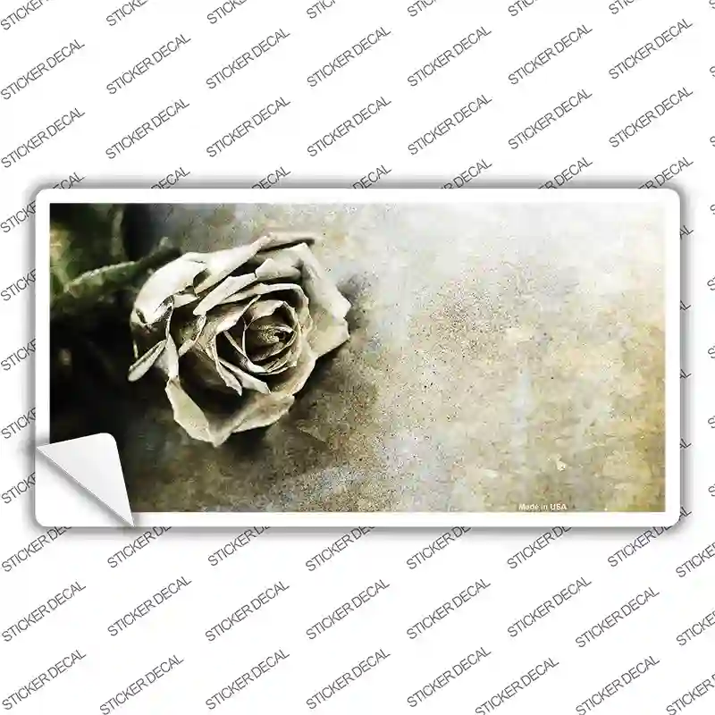 Black and White Rose Novelty Sticker Decal