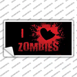 I Love Zombies Blood Novelty Sticker Decal