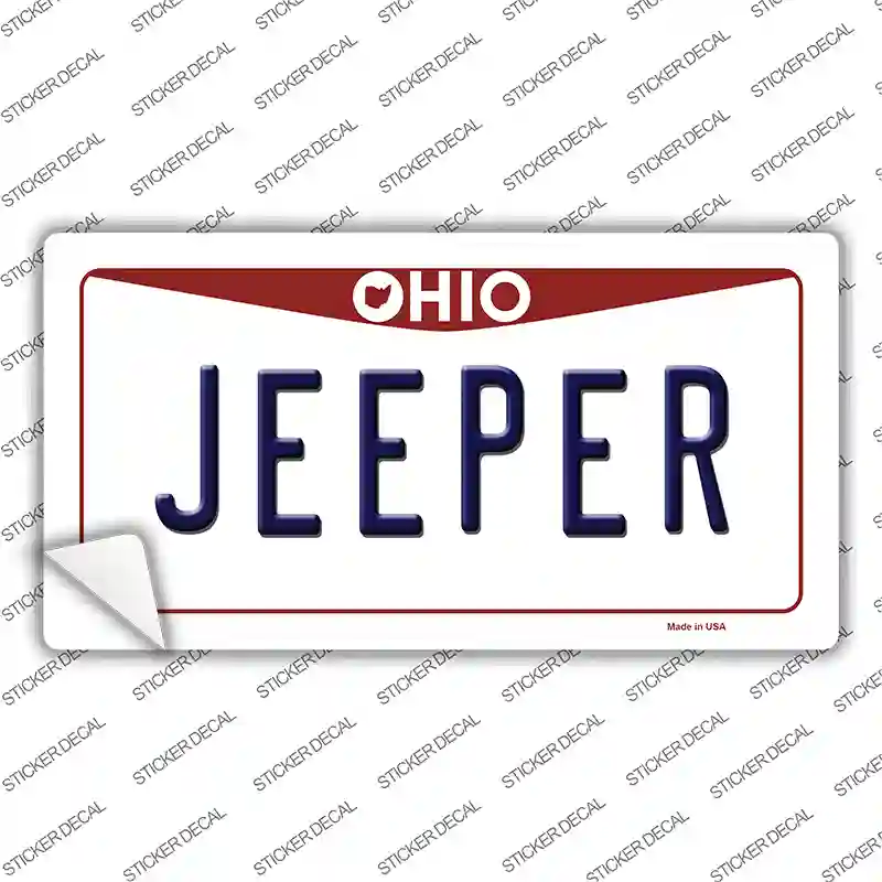 Ohio Jeeper Novelty Sticker Decal