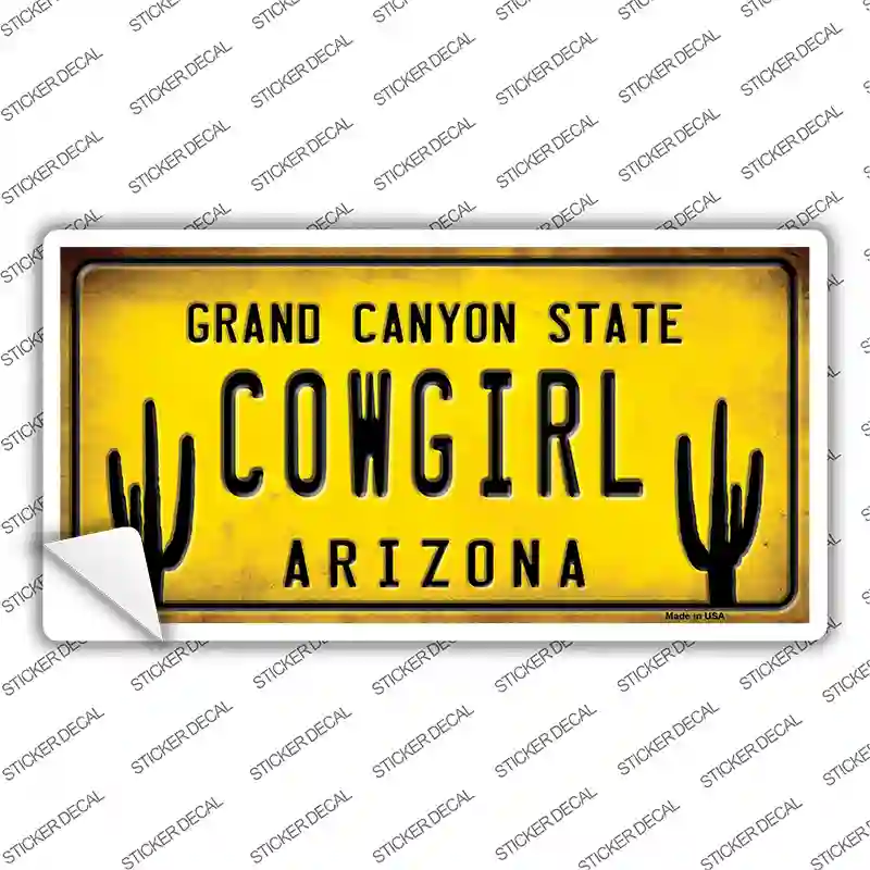 Arizona Cowgirl Novelty Sticker Decal
