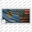 Oklahoma/American Flag Novelty Sticker Decal