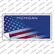Michigan Great Lakes American Flag Novelty Sticker Decal