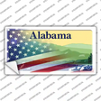 Alabama Half American Flag Novelty Sticker Decal