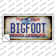 Bigfoot North Carolina Novelty Sticker Decal