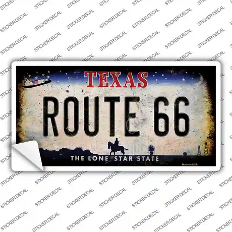 Route 66 Texas Novelty Sticker Decal