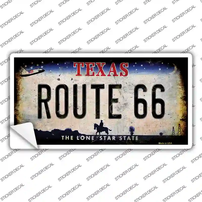 Route 66 Texas Novelty Sticker Decal