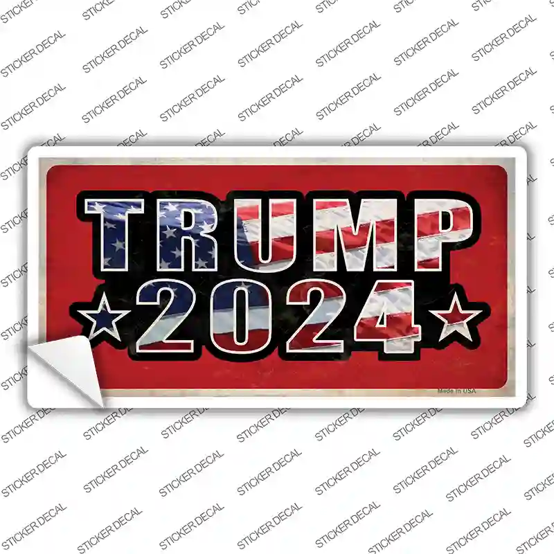Trump 2024 Flag Novelty Sticker Decal