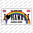I Love Hawaii Novelty Sticker Decal