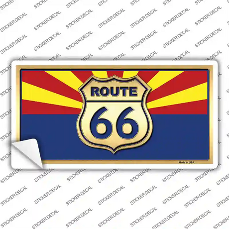 Route 66 Arizona State Flag Novelty Sticker Decal