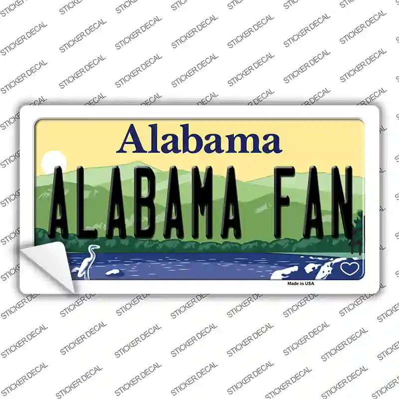 Alabama Fan Novelty Sticker Decal