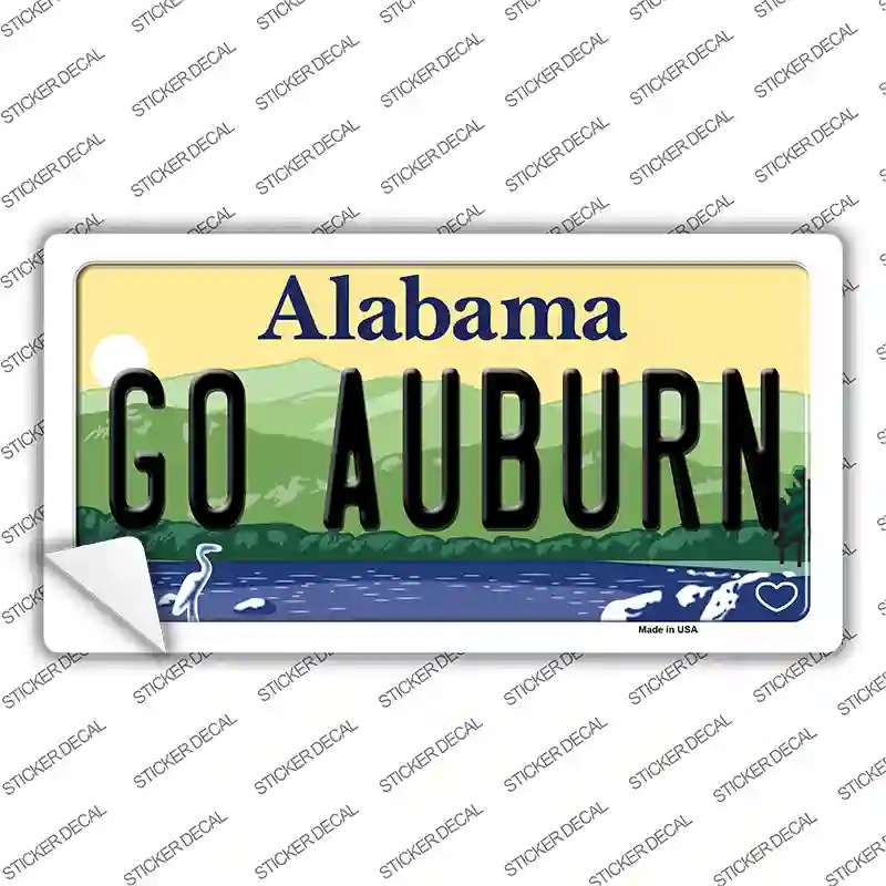Go Auburn Novelty Sticker Decal