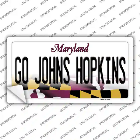 Go Johns Hopkins MD Novelty Sticker Decal