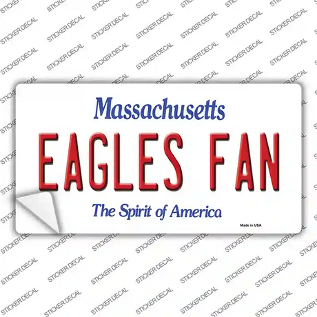 Eagles Fan MA Novelty Sticker Decal