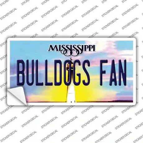 Bulldogs Fan Mississippi MS Novelty Sticker Decal