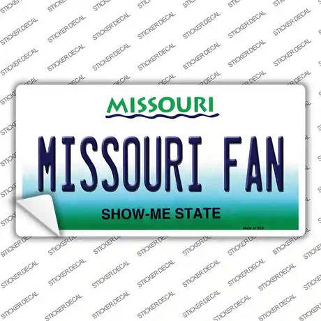 Missouri Fan MO Novelty Sticker Decal