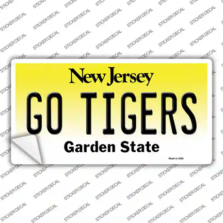 New Jersey Go Tigers NJ Novelty Sticker Decal