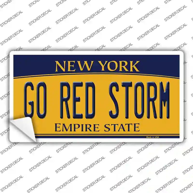 Go Red Storm NY Novelty Sticker Decal