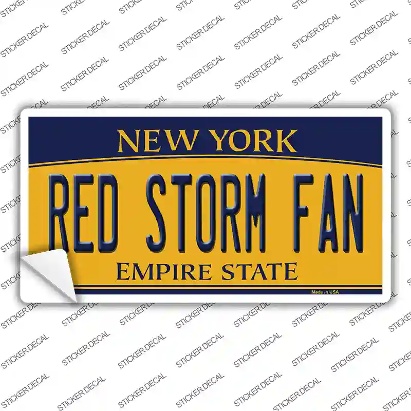 Red Storm Fan NY Novelty Sticker Decal