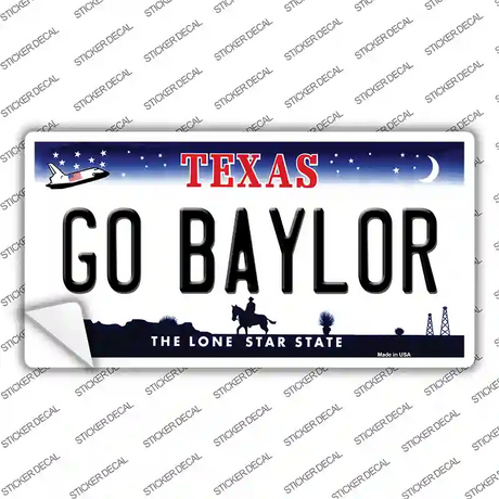 Go Baylor TX Novelty Sticker Decal