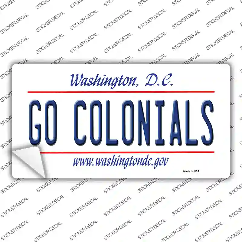 Go Colonials Novelty Sticker Decal