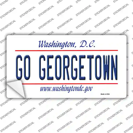 Go Georgetown Novelty Sticker Decal