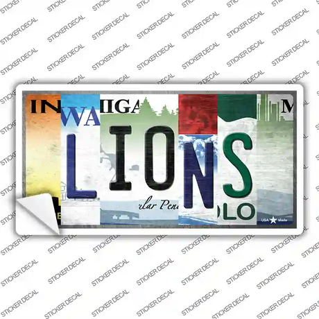 Lions Strip Art Novelty Sticker Decal
