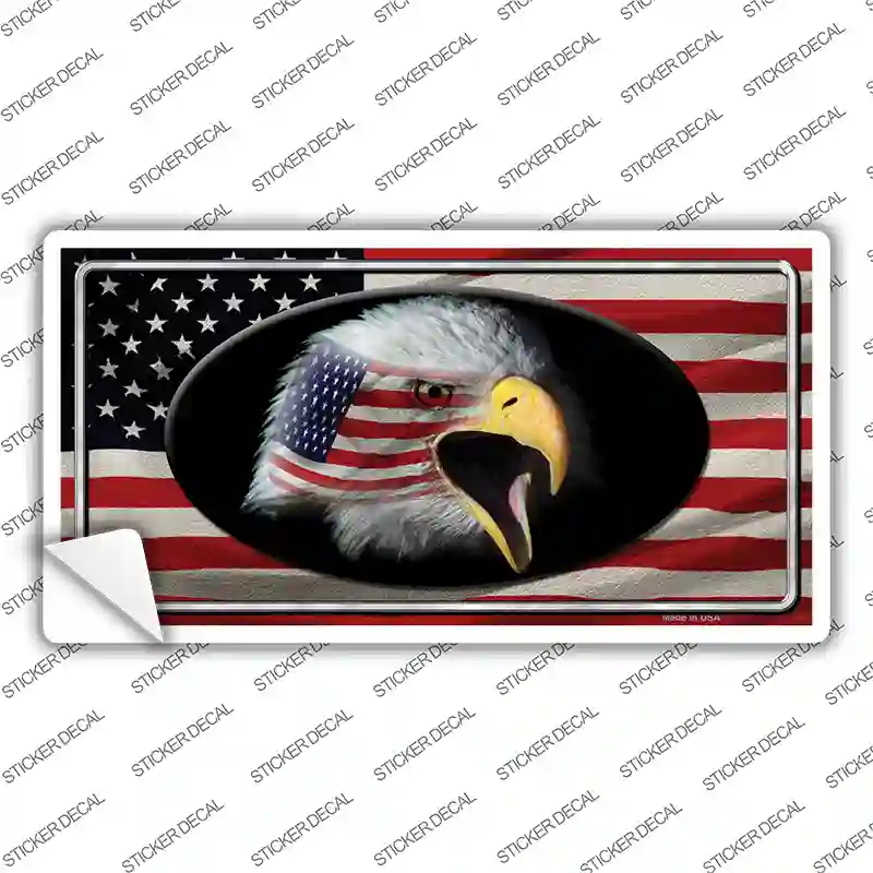 American Flag Eagle Novelty Sticker Decal