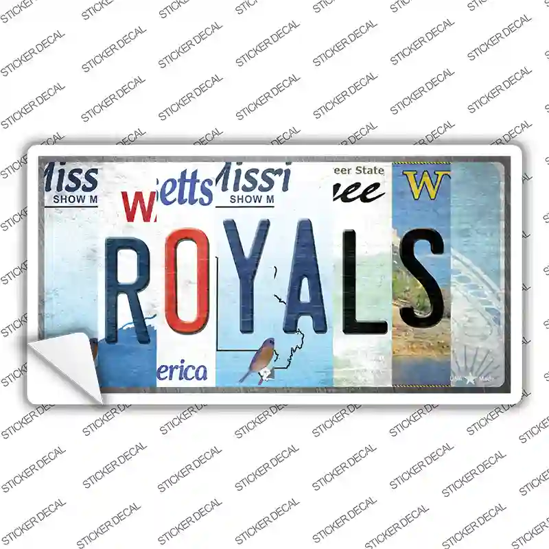 Royals Strip Art Novelty Sticker Decal