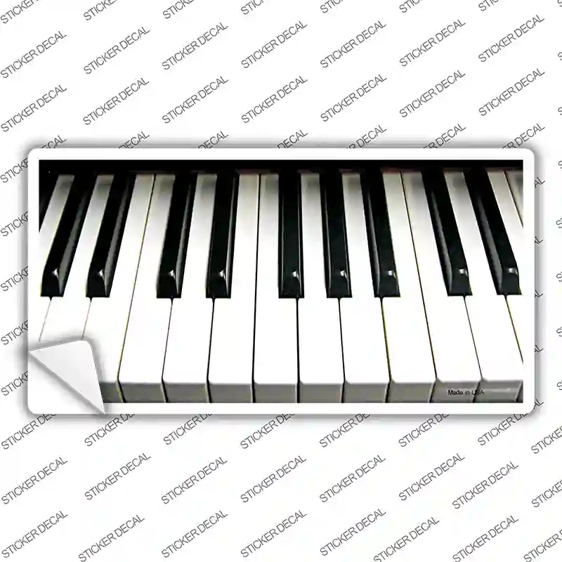 Piano Key board Novelty Sticker Decal