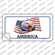 Waving Flag Bald Eagle Novelty Sticker Decal