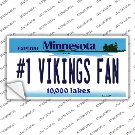 Number 1 Vikings Fan Novelty Sticker Decal